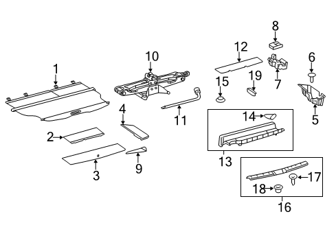 2013 Toyota Highlander Wrench, Hub Nut Box Diagram for 09150-0E010