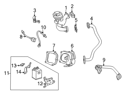 2000 Toyota Camry CANISTER Assembly, CHARC Diagram for 77740-33122