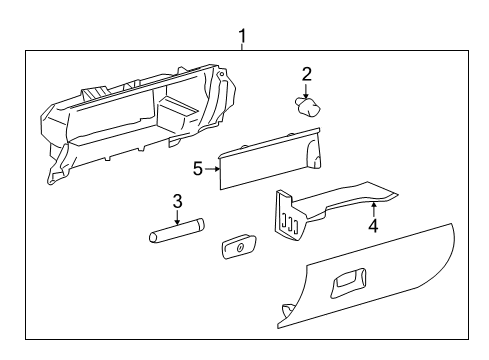 2021 Toyota Tacoma Glove Box Diagram