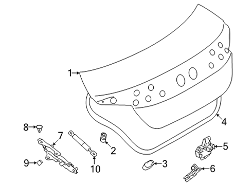 2023 Toyota GR86 WSTR TRUNK Diagram for SU003-09191