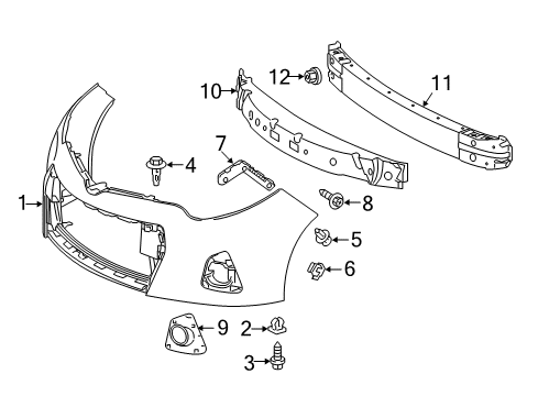 2014 Toyota Corolla Front Bumper Diagram