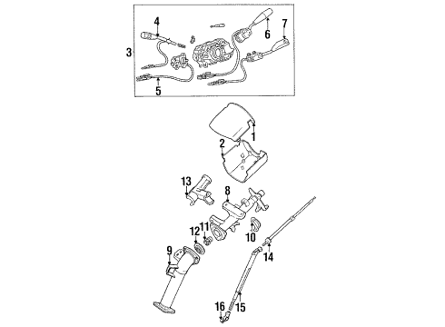 1992 Toyota Previa Steering Shaft & Internal Components Diagram 3 - Thumbnail