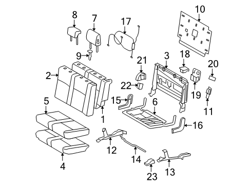 2020 Toyota Sequoia Cushion Cover, Gray, Driver Side Diagram for 79022-0C051-B2