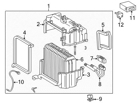 1997 Toyota RAV4 A/C Evaporator Components Diagram