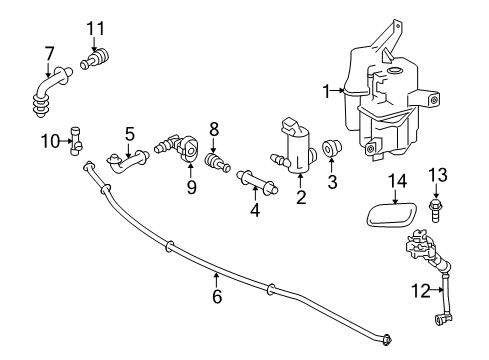 2013 Toyota Prius V Cover, HEADLAMP Wash Diagram for 85353-47010-A1