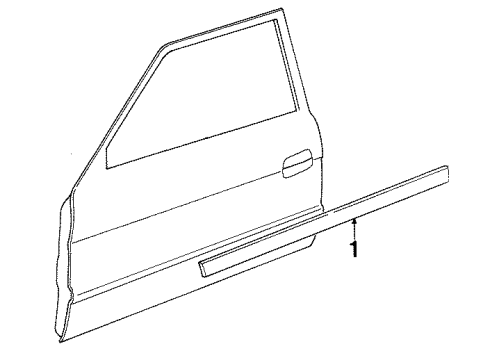 1995 Toyota Tercel Exterior Trim - Front Door Diagram 1 - Thumbnail