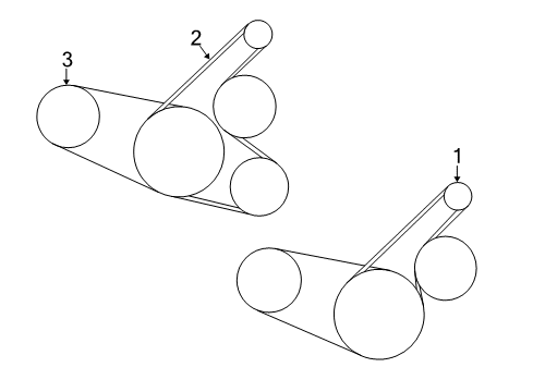 2004 Toyota Echo Belts & Pulleys, Maintenance Diagram