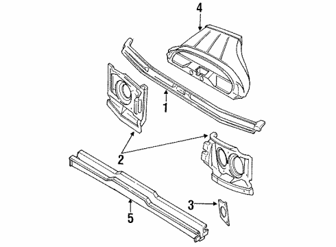 1995 Toyota Previa Support Sub-Assembly, RADIATO Diagram for 53205-28090