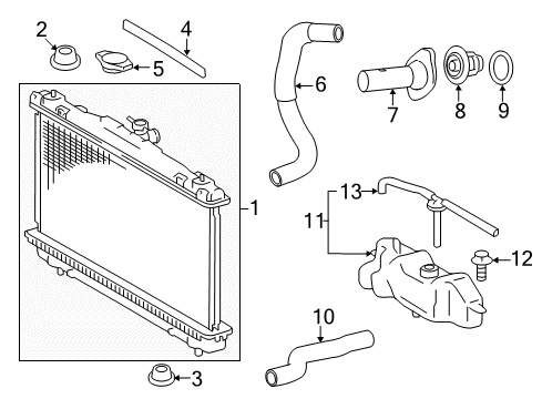 2014 Toyota Camry Radiator & Components Diagram