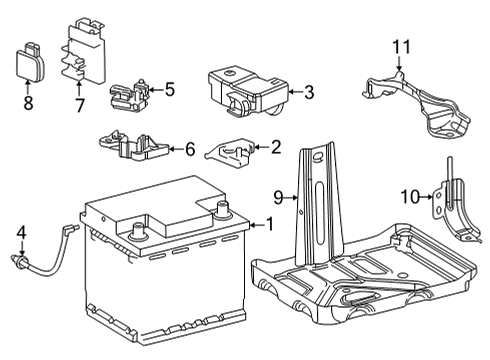 2022 Toyota Mirai Holder, Battery CURR Diagram for 28859-77010