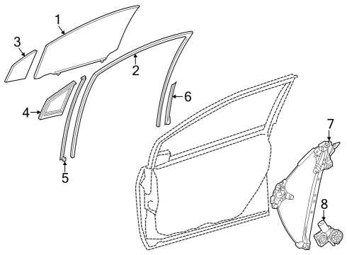 2023 Toyota Prius Front Door Diagram