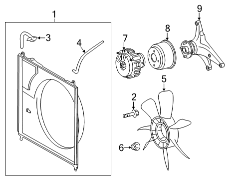 2016 Toyota Tundra Cooling System, Radiator, Water Pump, Cooling Fan Diagram 2 - Thumbnail