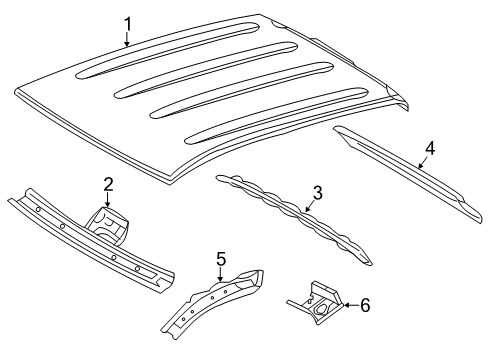 2017 Toyota Tundra Roof & Components Diagram