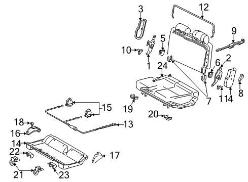 2006 Toyota Sequoia Cover, Rear Seat Cushion, LH Diagram for 72998-0C020-E1