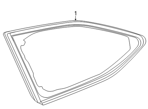 2022 Toyota Highlander Glass & Hardware - Quarter Panel Diagram