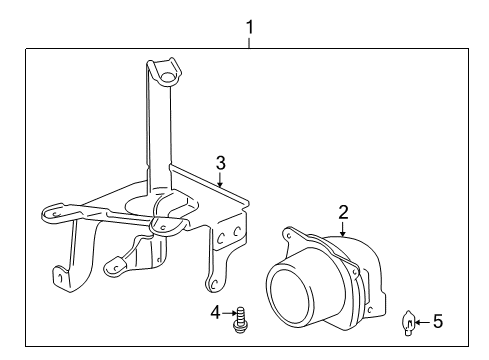 2000 Toyota 4Runner Bracket, Fog Lamp, RH Diagram for 81219-35030