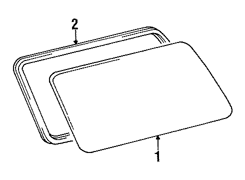 1997 Toyota Land Cruiser Quarter Panel - Glass & Hardware Diagram