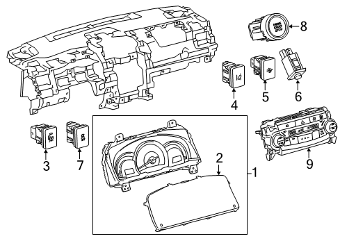 2016 Toyota Camry Control Assembly, Air Co Diagram for 55900-06320