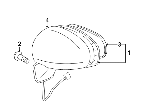 2013 Toyota Prius V Outside Mirrors Diagram