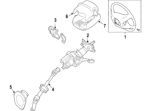 2006 Toyota Avalon Steering Column & Wheel, Steering Gear & Linkage Diagram 1 - Thumbnail