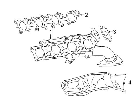 2018 Toyota Tundra INSULATOR, Exhaust Manifold Heat Diagram for 17167-38140