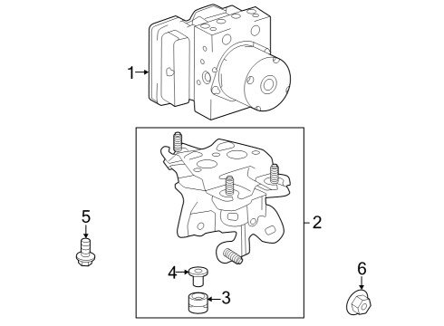 2023 Toyota Corolla ACTUATOR ASSY, BRAKE Diagram for 44050-12J31