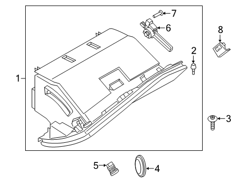 2022 Toyota GR Supra Glove Box Diagram