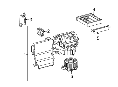 2011 Toyota Sienna Blower Motor & Fan, Air Condition Diagram