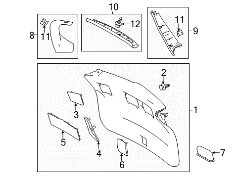 2013 Toyota RAV4 Board Assembly, Back Door Diagram for 67750-42051-C0