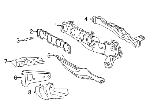 2021 Toyota Corolla INSULATOR, Exhaust Manifold Heat Diagram for 17167-0T060