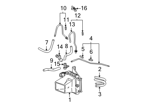 1998 Toyota Sienna Tube Sub-Assy, Oil Cooler Outlet Diagram for 32907-08010