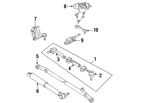 1994 Toyota Pickup P/S Pump & Hoses, Steering Gear & Linkage Diagram 4 - Thumbnail