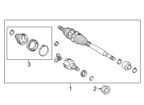 2021 Toyota Corolla Drive Axles - Front Diagram