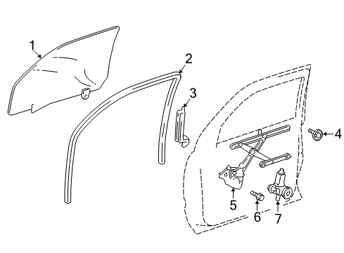 2021 Toyota Land Cruiser Front Door Diagram