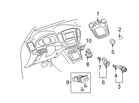 2006 Toyota Highlander Console Diagram