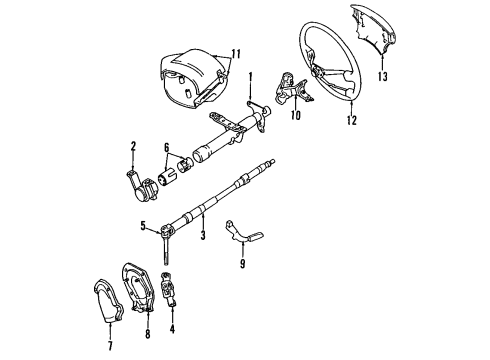 2007 Toyota Solara Wheel Assembly, Steering Diagram for 45100-06K70-B0