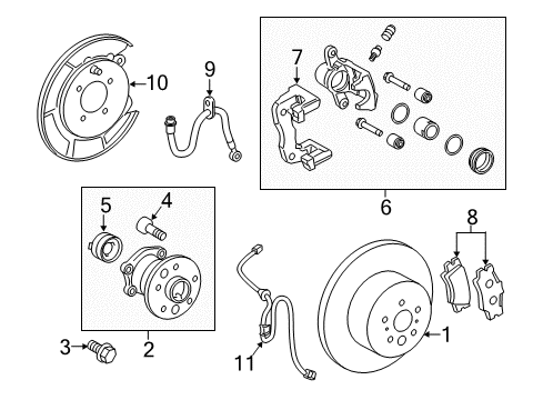 2014 Toyota Camry Rear Brakes Diagram 2 - Thumbnail