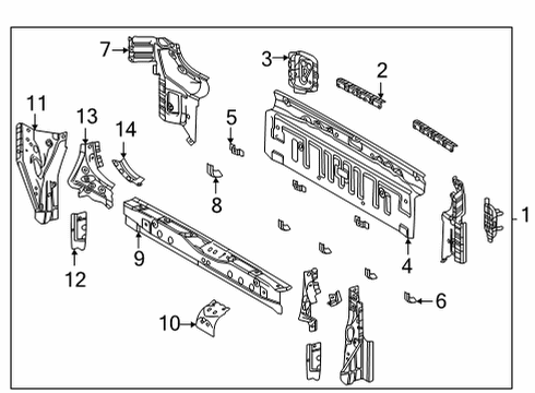 2021 Toyota Sienna Rear Body Diagram