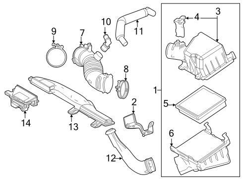 2023 Toyota Corolla Cross HOSE, AIR CLEANER Diagram for 17881-F2110