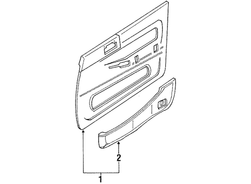 1991 Toyota Cressida Weatherstrip Assy, Rear Door Glass, Inner Diagram for 68190-22090