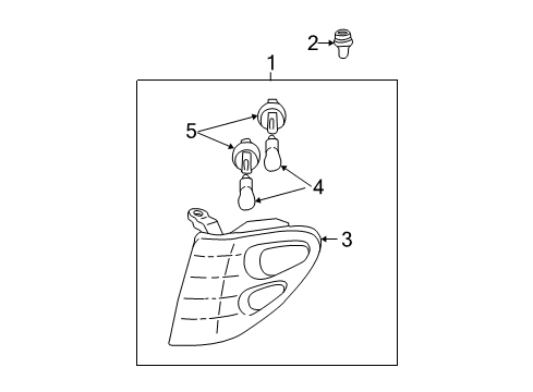 2001 Toyota Sequoia Lens, Front Turn Signal Lamp, LH Diagram for 81521-0C020