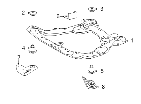 2017 Toyota Avalon Suspension Mounting - Front Diagram