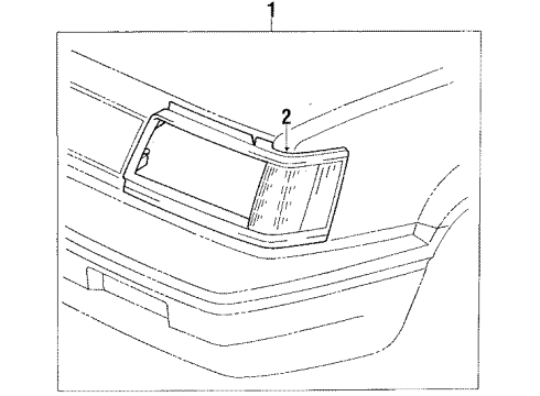 1985 Toyota Tercel Lens, Parking & Clearance Lamp, RH Diagram for 81611-16140