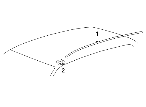 2006 Toyota Highlander Exterior Trim - Roof Diagram