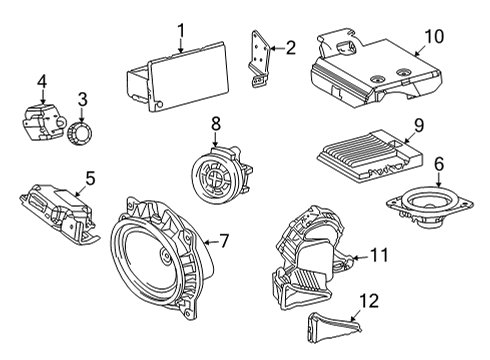 2022 Toyota Tundra COVER ASSY, SPEAKER Diagram for 55530-0C040