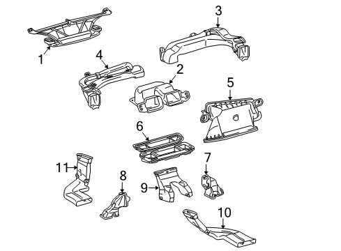 2010 Toyota Corolla Duct, Air, Rear Diagram for 87212-02120