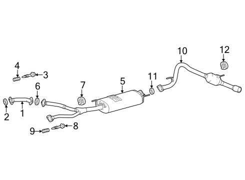 2024 Toyota Sequoia PIPE ASSY, EXHAUST Diagram for 17420-F4040