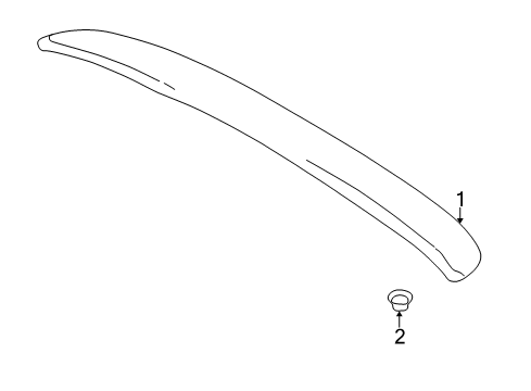 2001 Toyota Echo Spoiler Sub-Assembly, Rear Diagram for 76085-52901