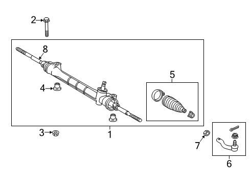 2017 Toyota Corolla iM Steering Column & Wheel, Steering Gear & Linkage Diagram