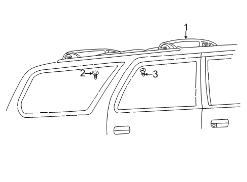 2001 Toyota 4Runner Luggage Carrier Diagram 1 - Thumbnail